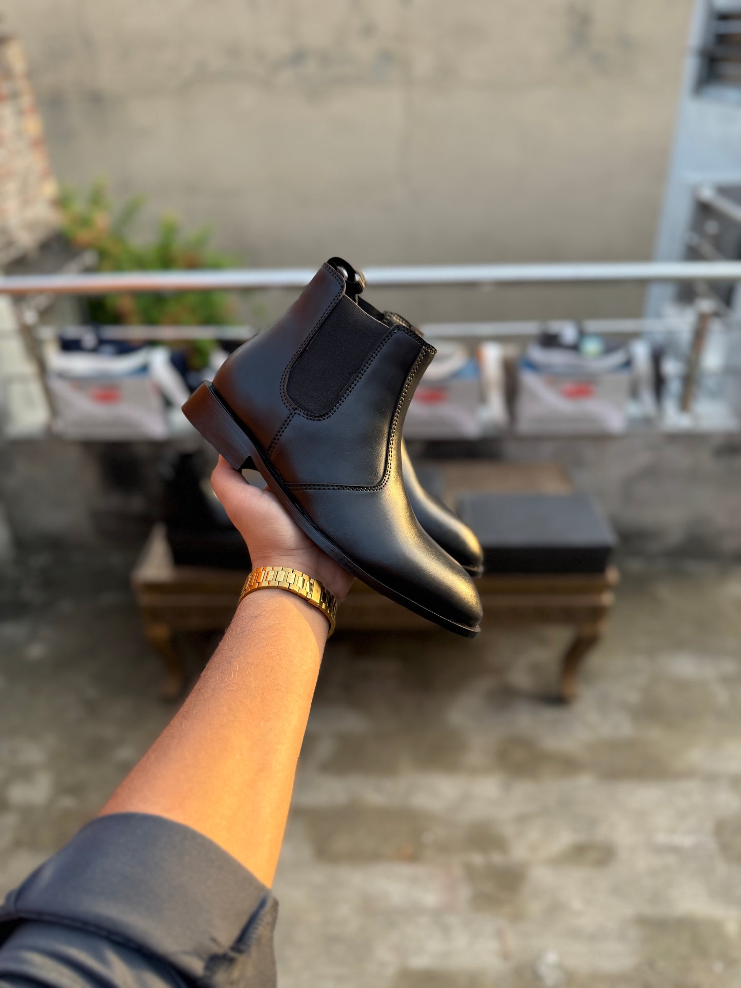Premium Leather Men’s Chelsea Shoes – Classic Slip-On Formal & Casual Boots