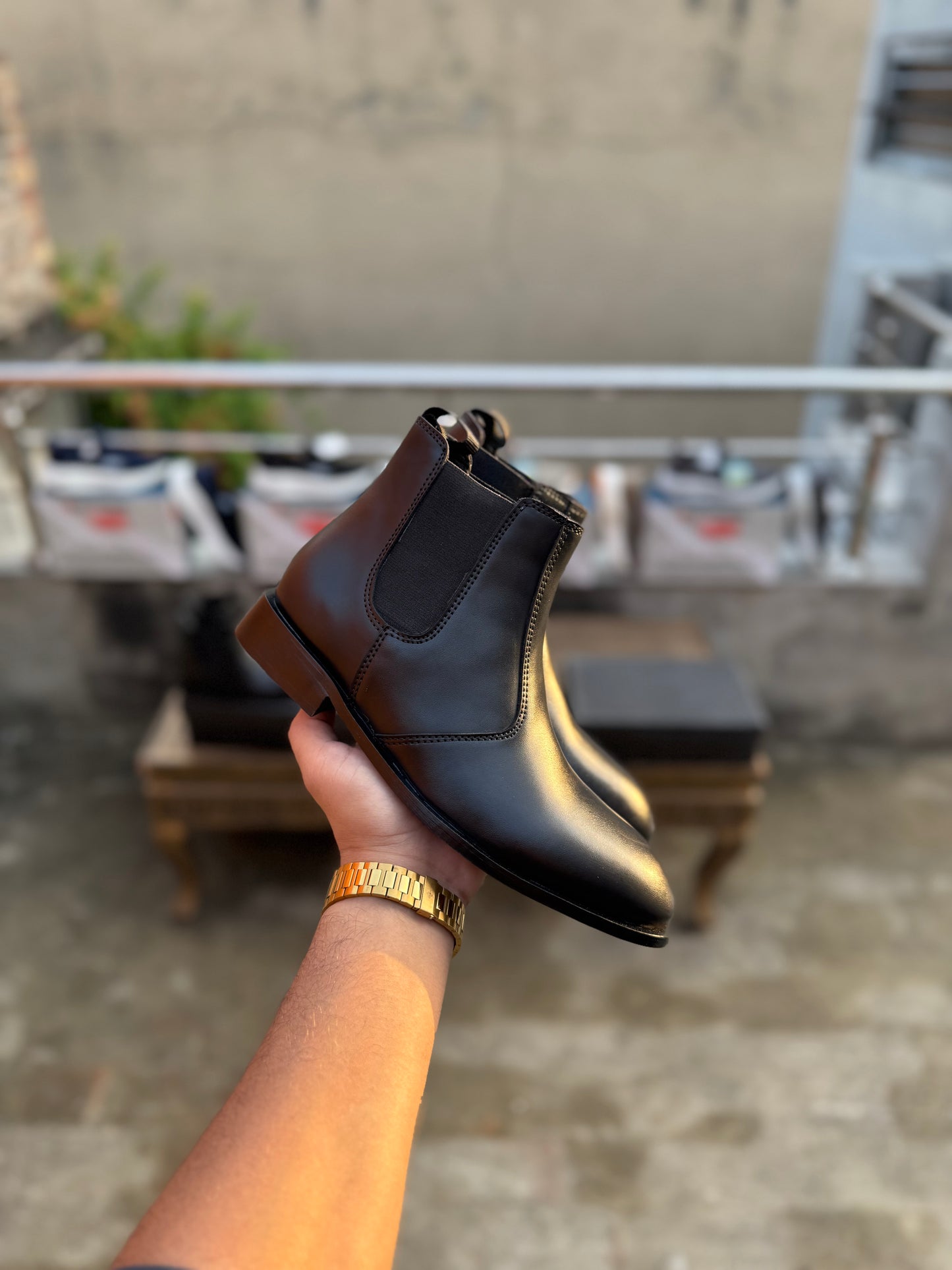 Premium Leather Men’s Chelsea Shoes – Classic Slip-On Formal & Casual Boots