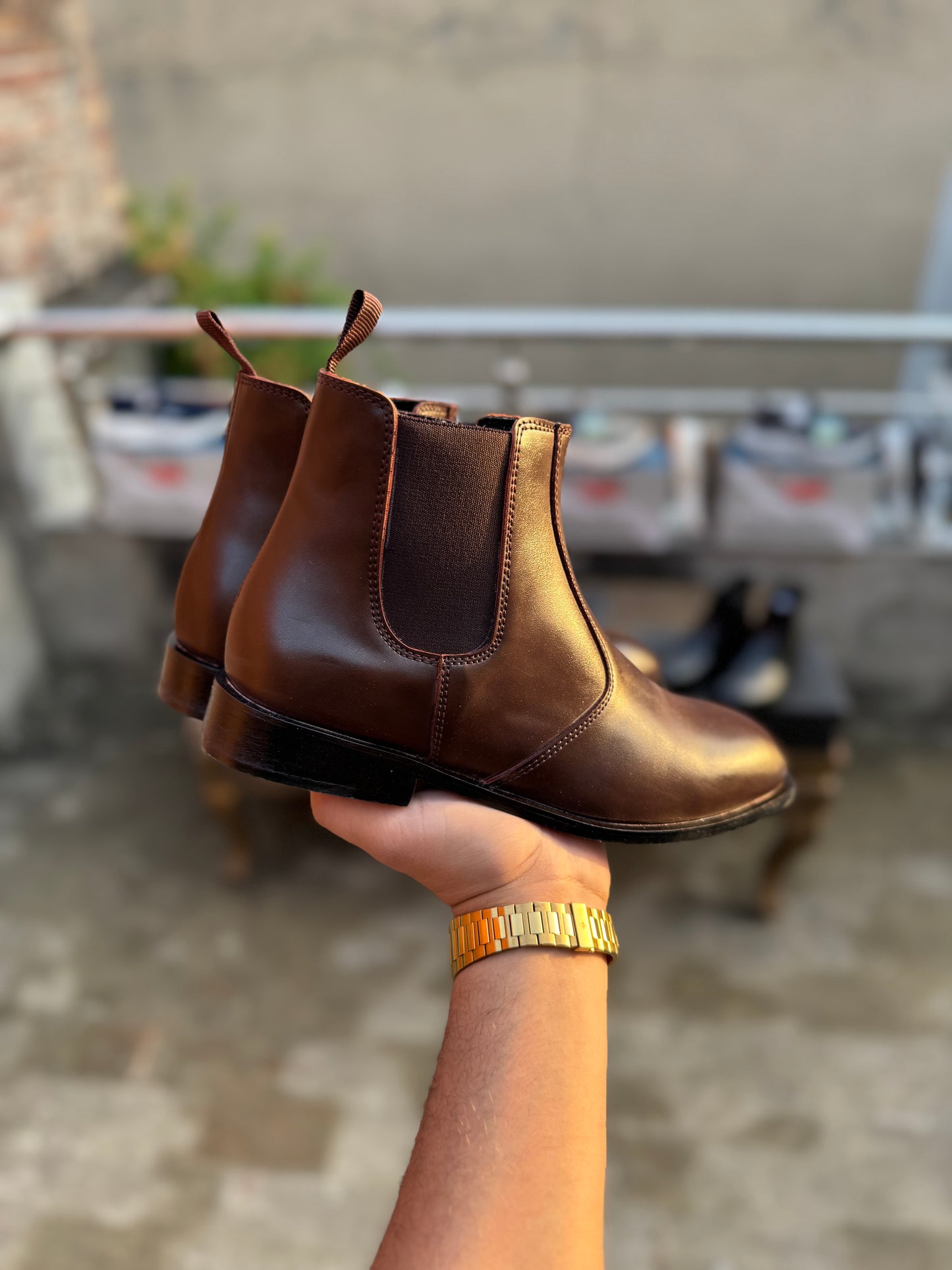 Premium Leather Men’s Chelsea Shoes – Classic Slip-On Formal & Casual Boots