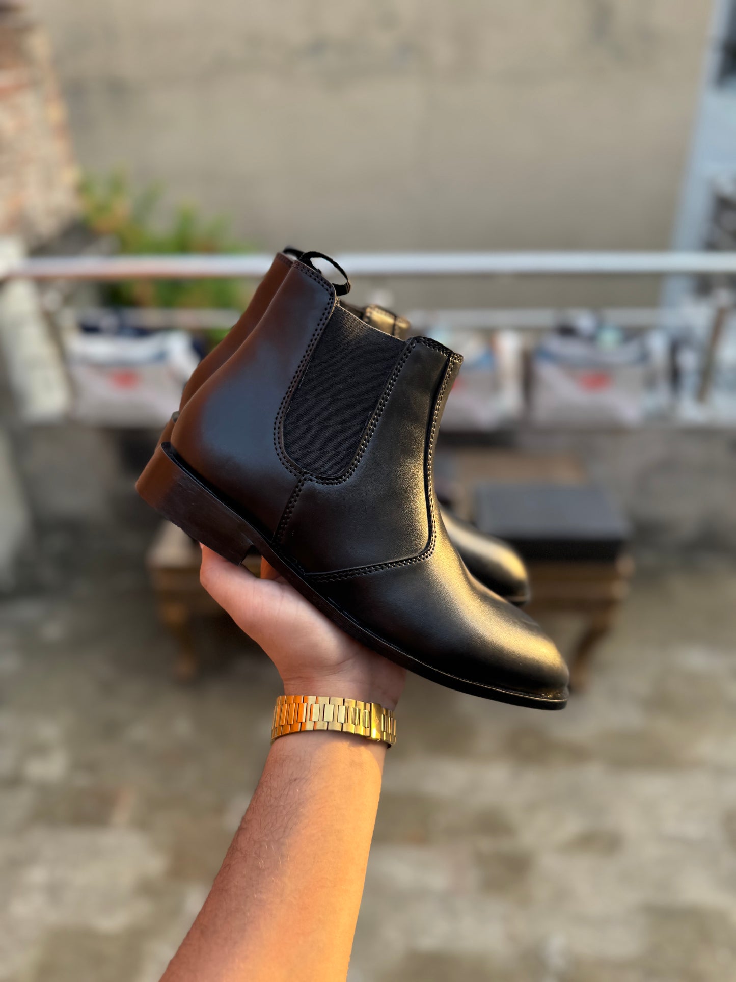 Premium Leather Men’s Chelsea Shoes – Classic Slip-On Formal & Casual Boots
