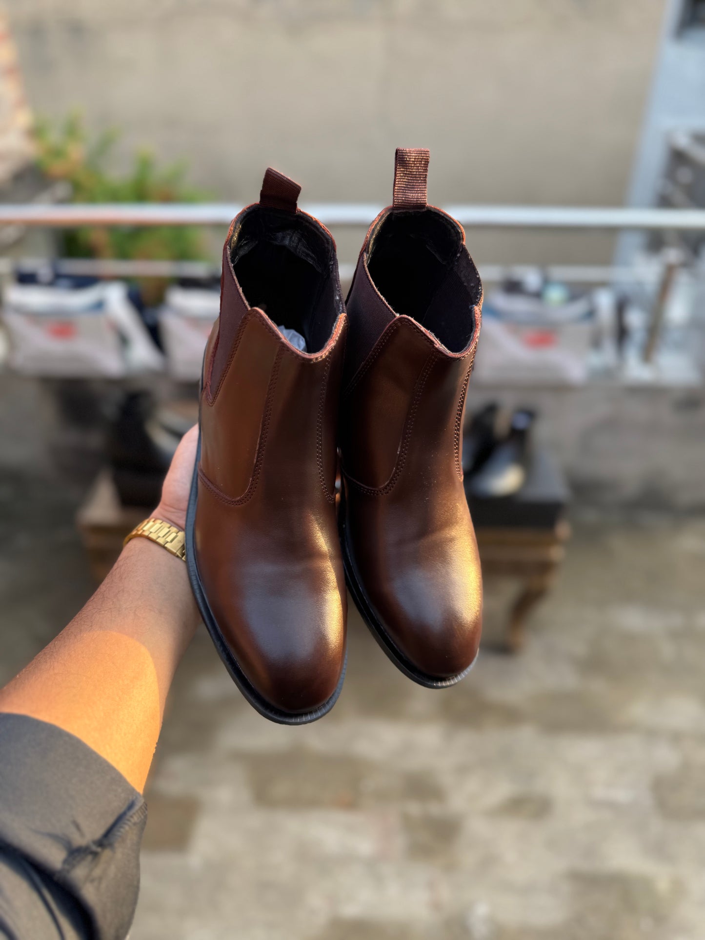 Premium Leather Men’s Chelsea Shoes – Classic Slip-On Formal & Casual Boots