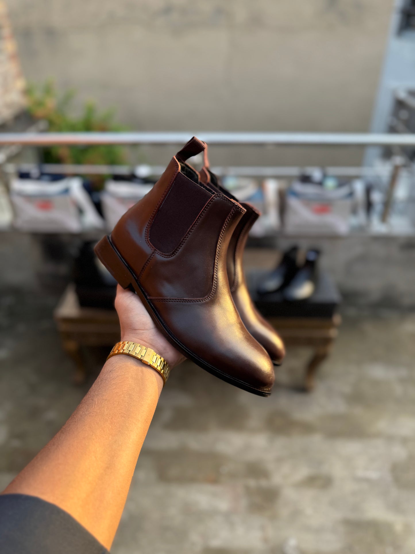 Premium Leather Men’s Chelsea Shoes – Classic Slip-On Formal & Casual Boots