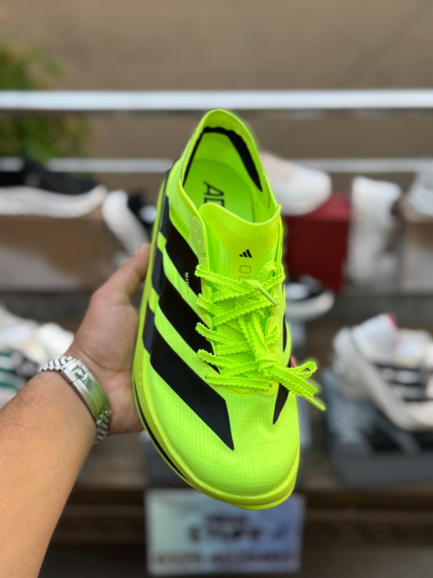 Premium ADI-ZERO Sports Running Sneakers – Neon Green Edition