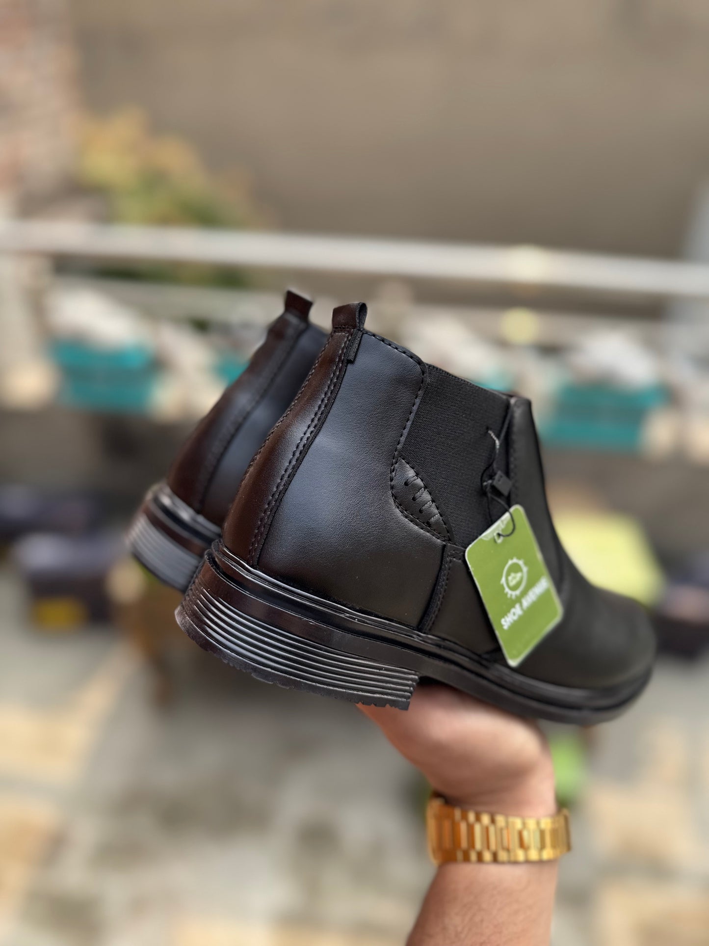 Shoe Avenue Classic Black,Brown Leather Chelsea Boots for Men