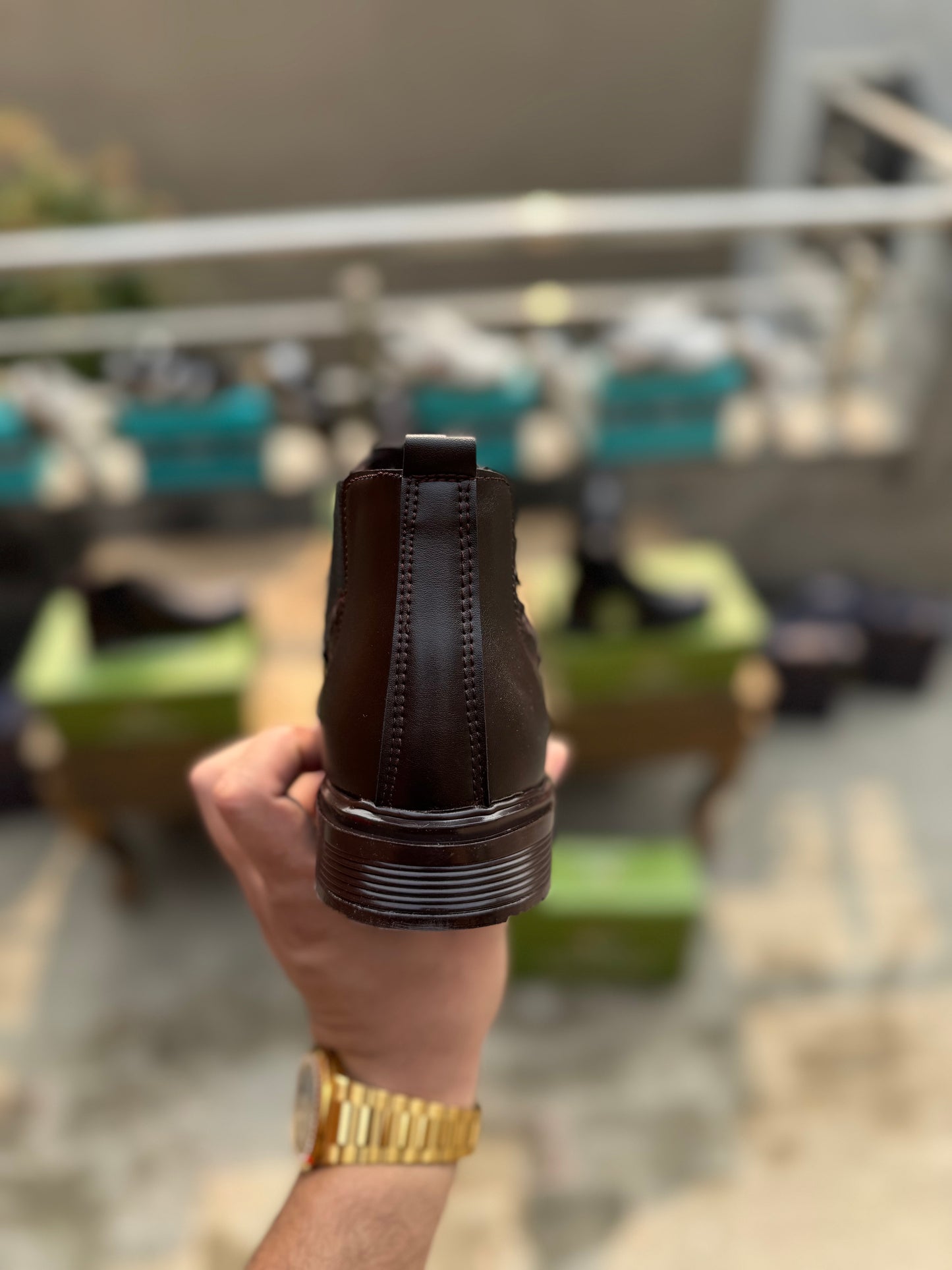 Shoe Avenue Classic Black,Brown Leather Chelsea Boots for Men