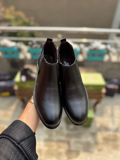 Shoe Avenue Classic Black,Brown Leather Chelsea Boots for Men