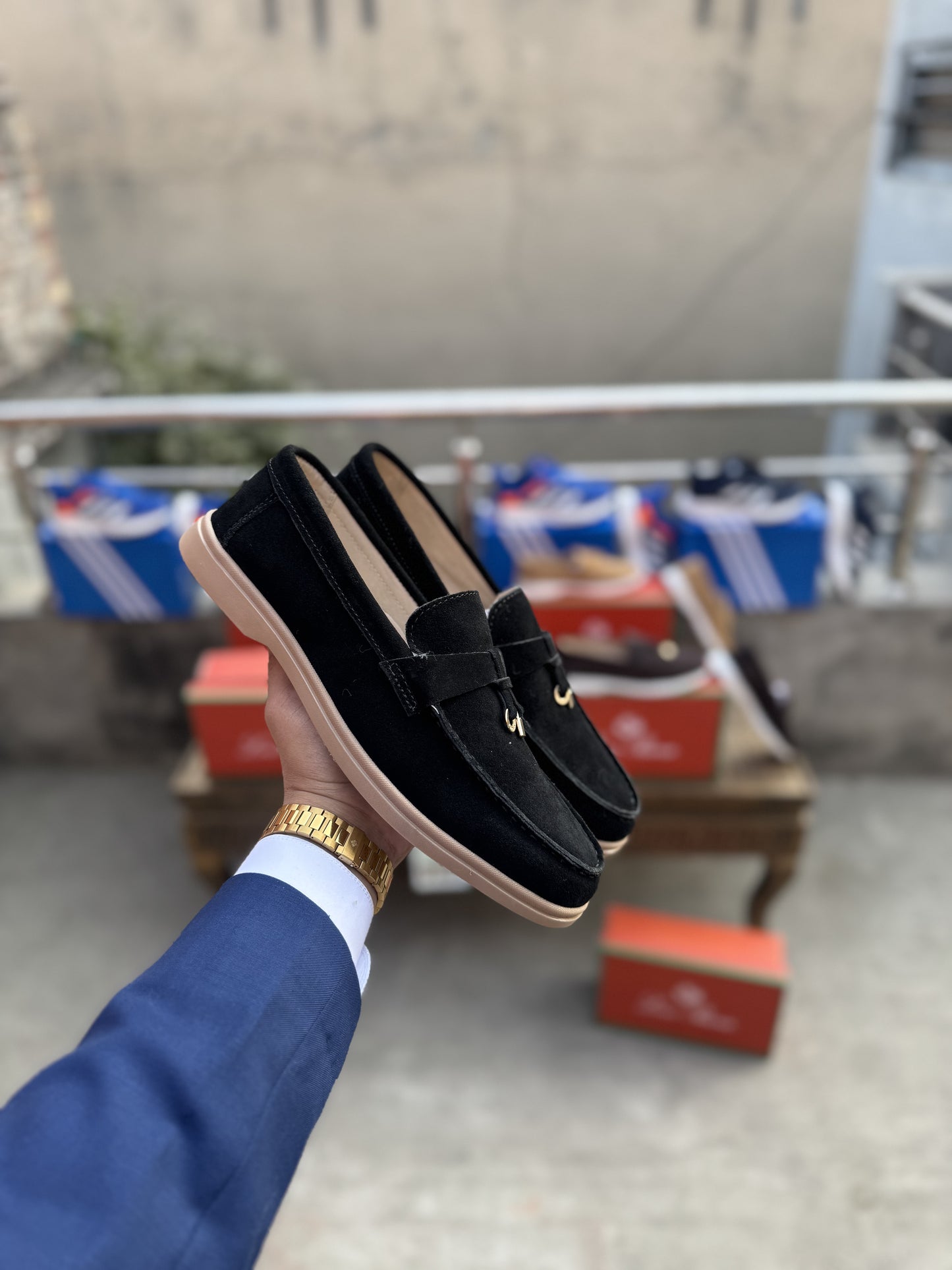 Loro Piana Premium Suede Leather Loafers – Luxury Handcrafted Footwear