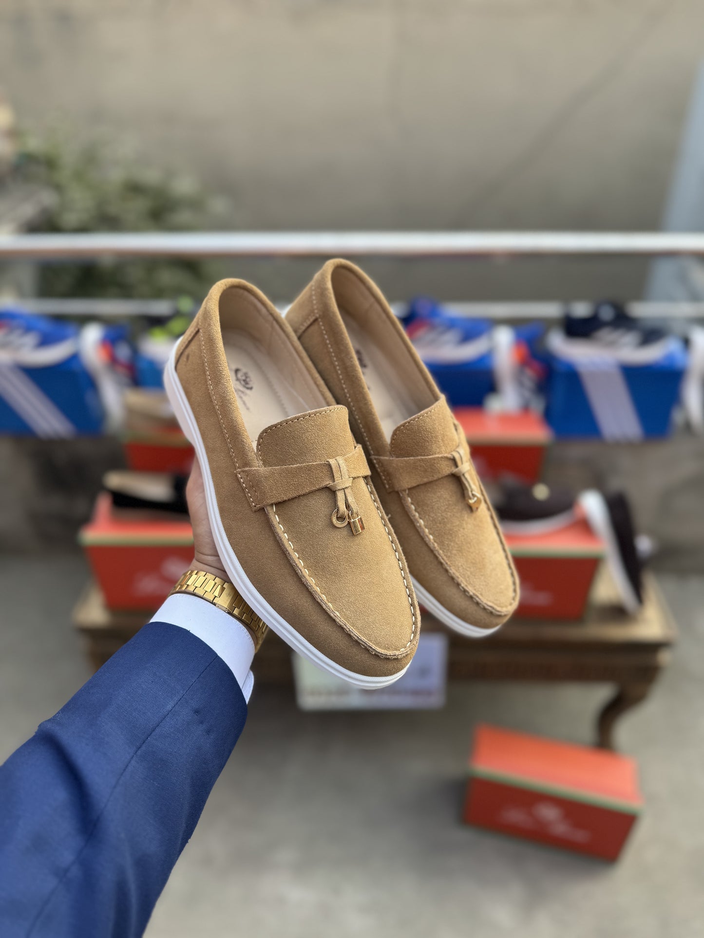 Loro Piana Premium Suede Leather Loafers – Luxury Handcrafted Footwear