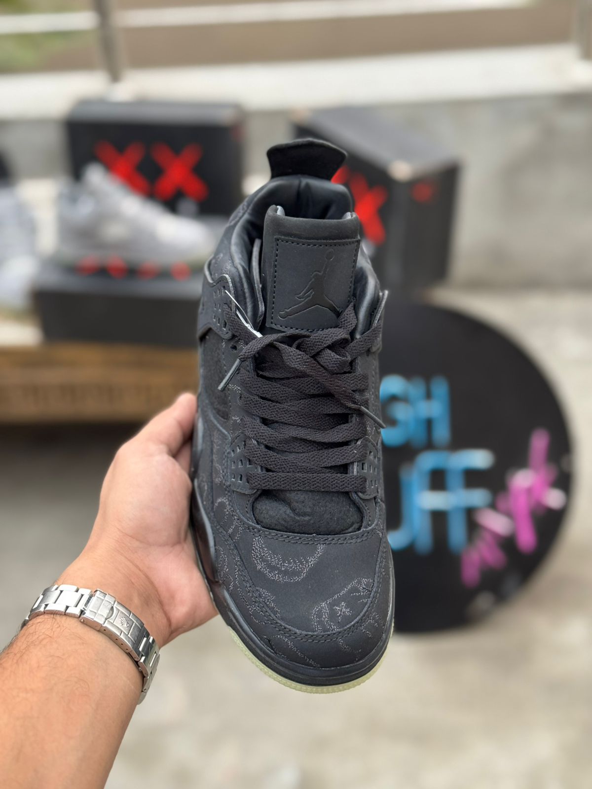 AJ-4 XX Kaws Glow sole