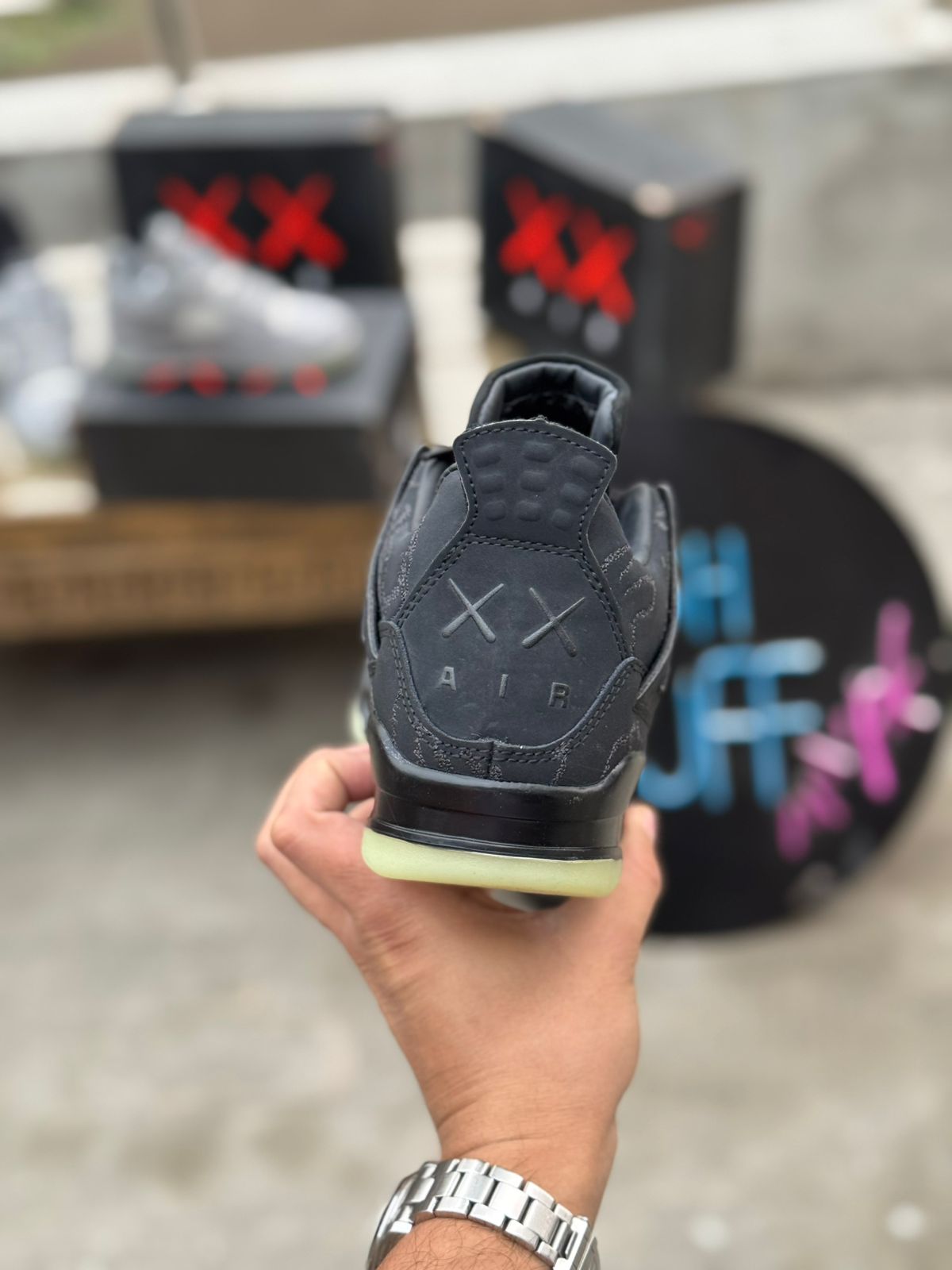 AJ-4 XX Kaws Glow sole