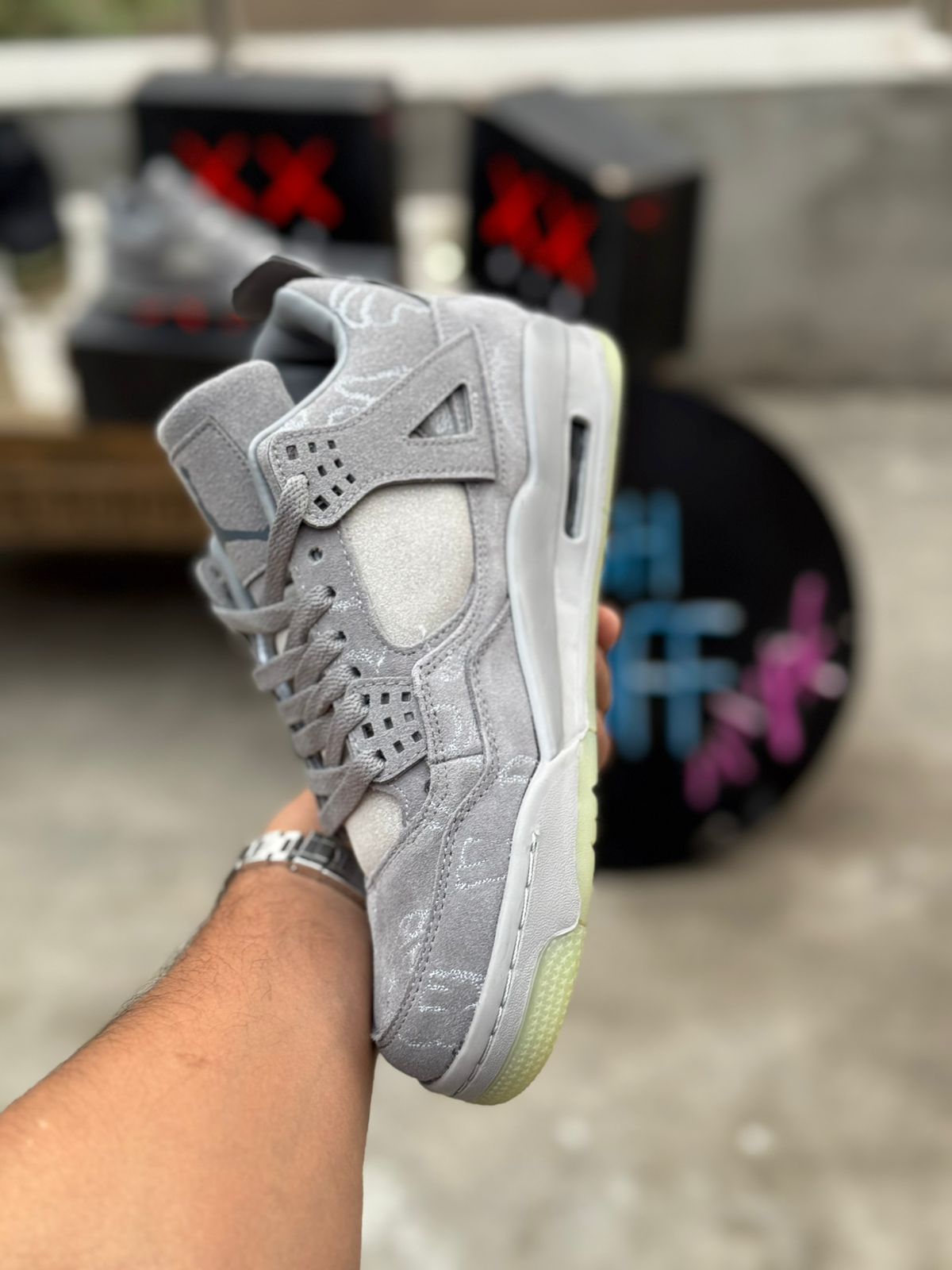 AJ-4 XX Kaws Glow sole